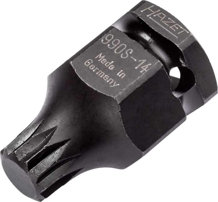 Hazet 1/2in XZN Impact Socket Bit 990S-14 M14 Outside Hexagon 24mm 