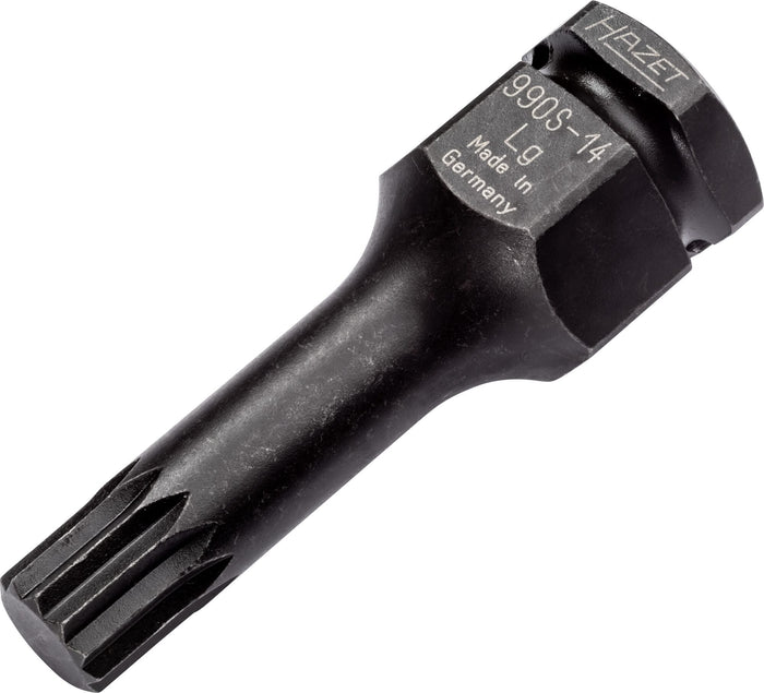 Hazet 1/2in XZN Deep Impact Socket Bit 990S-14LG M14 Outside Hexagon 24mm 