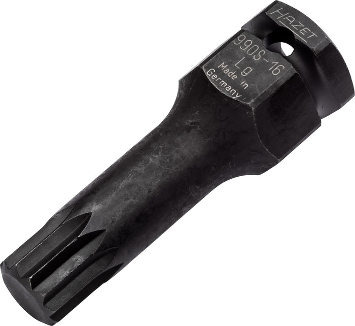 Hazet 1/2in XZN Deep Impact Socket Bit 990S-16LG M16 Outside Hexagon 24mm 