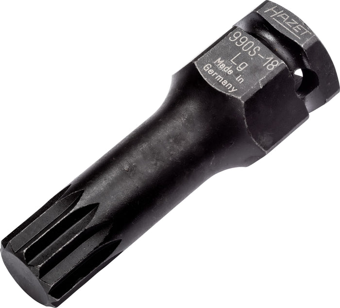 Hazet 1/2in XZN Deep Impact Socket Bit 990S-18LG M18 Outside Hexagon 24mm 