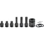 Hazet 11 Pce 3/4in & 1/2in XZN Impact Screwdriver Socket Set 990S/11 Outside Hexagon 24mm