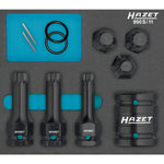 Hazet 11 Pce 3/4in & 1/2in XZN Impact Screwdriver Socket Set 990S/11 Outside Hexagon 24mm