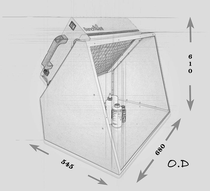 BenchVent Hooded Air Filtration Cabinet BV200H