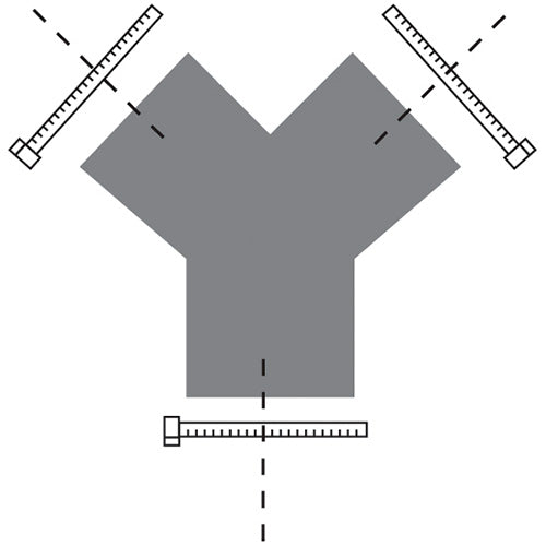 Metcal Y Adapter 63mm Ø with Hose (305mm) and Clamps AC-VFX-YAD63