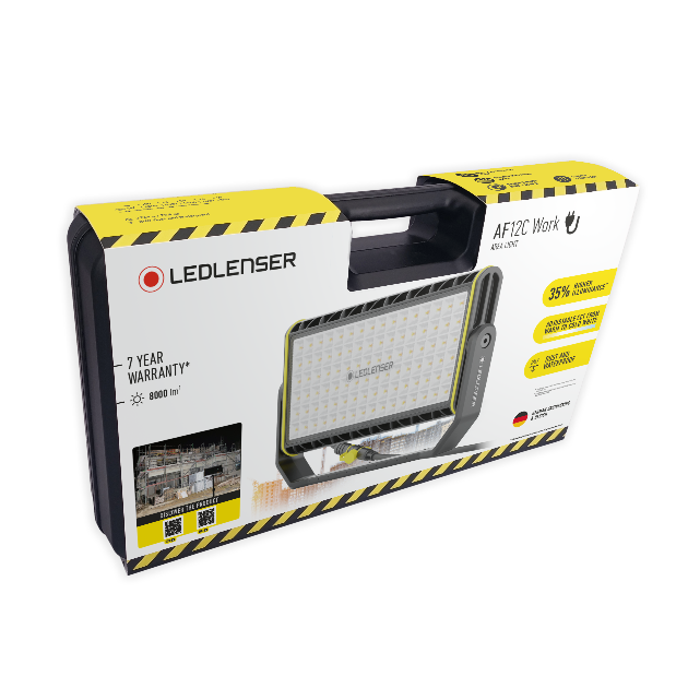 Ledlenser AF12C Work 8000lm Mains Operated Floodlight IP67 Diffuser & Tunable White Light