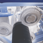 Lessmann Knot Wheel Brush Dia 115 x 14mm 20 Z Steel Wire STH Straight 0.5mm Bore 22.2mm