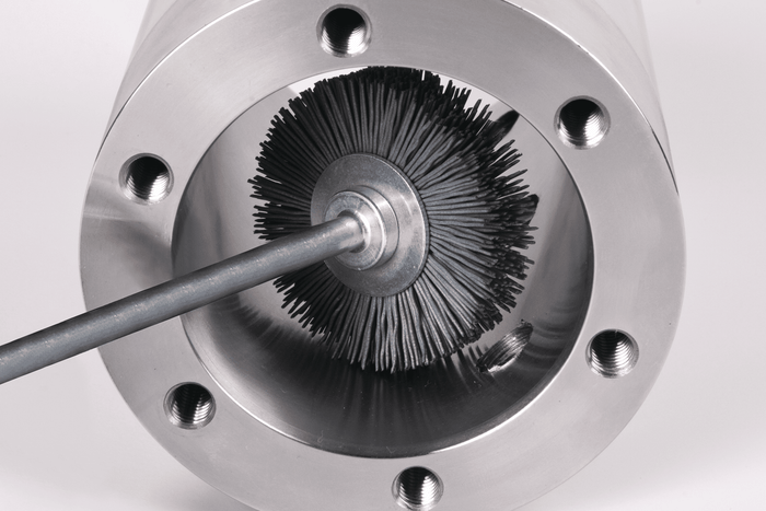 Lessmann Wheel Brush 6mm Shank Dia 40 x 9mm Steel Wire STA Crimped 0.20mm