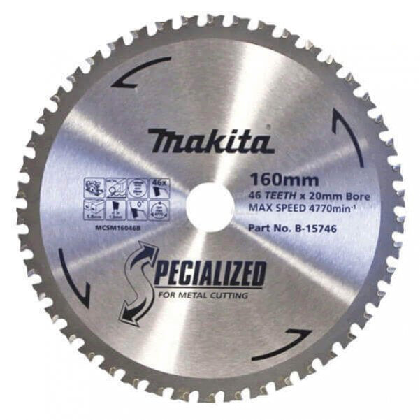 Makita Specialised Metal Cutting Blade 160mm x 20 x 46T