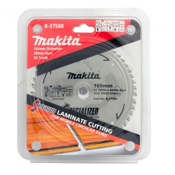 Makita 165mm x 20mm x 52t Laminate TCT Saw Blade