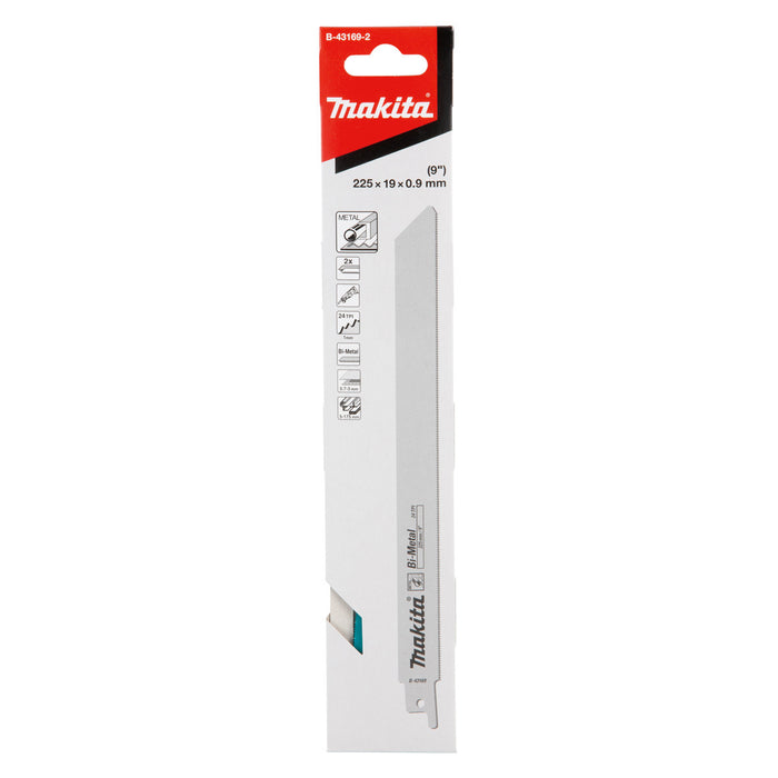 Makita 225mm 24tpi Reciprocating Blade Bi-Metal (2pk)