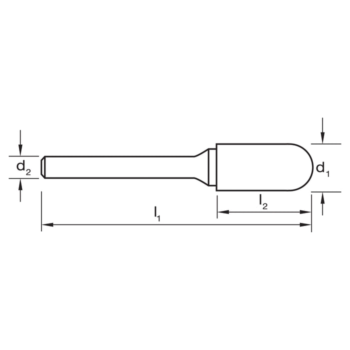 Sutton Double Cut Carbide Burrs Cylindrical Radius End 1/4″ Shank