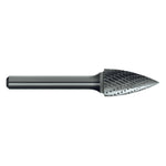 Sutton Double Cut Carbide Burrs Tree Shape Pointed End 1/4″ Shank