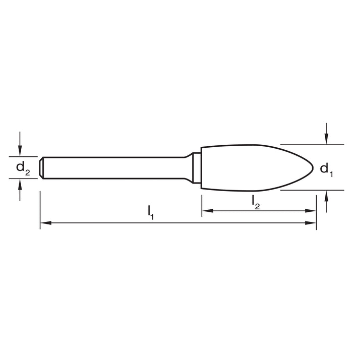Sutton Double Cut Carbide Burrs Flame Shape