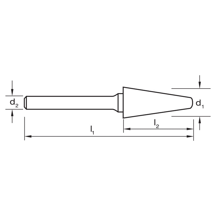 Sutton Double Cut Carbide Burrs Taper Shape 1/2x1-1/8
