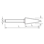 Sutton Double Cut Carbide Burrs Taper Shape 3/8x1-1/16