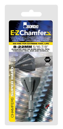 Bordo 8-22mm E-Z Chamfer hex shank de-burring and chamfering tool