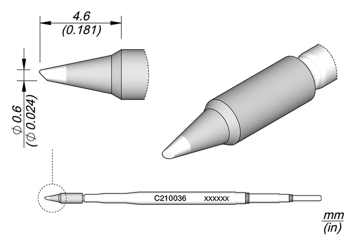 JBC Bevel Cartridge Ø 0.6