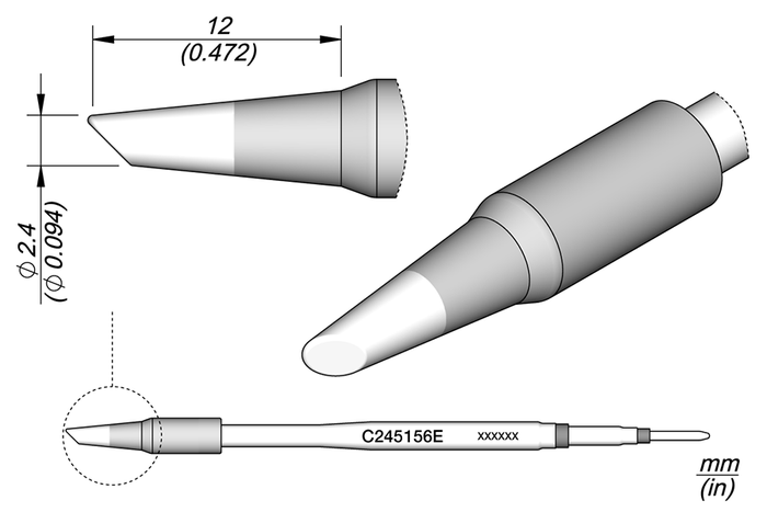 JBC Bevel Cartridge Ø 2.4 C245156E