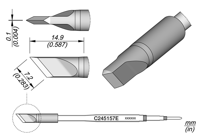 JBC Knife Cartridge 7.2 x 0.1