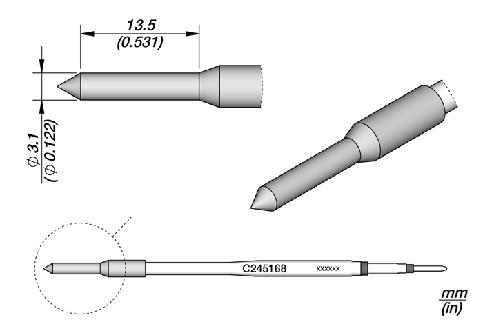 JBC Plastic Thermal Hole Punch Cartridge Ø 3.1