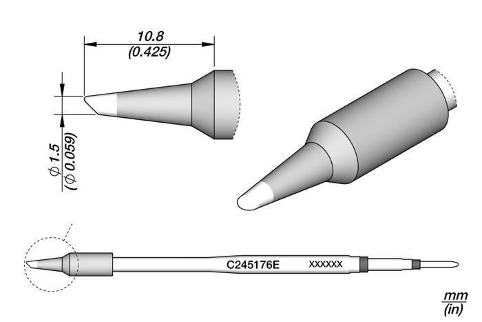JBC Cartridge Bevel Ø1.5 EL