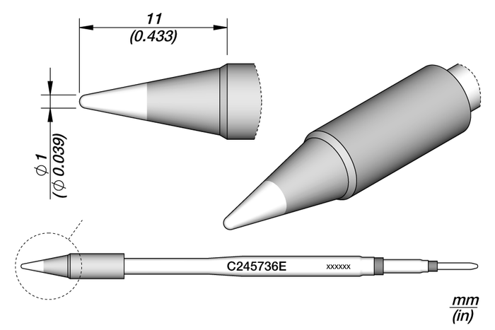 JBC Conical Cartridge Ø 1.0