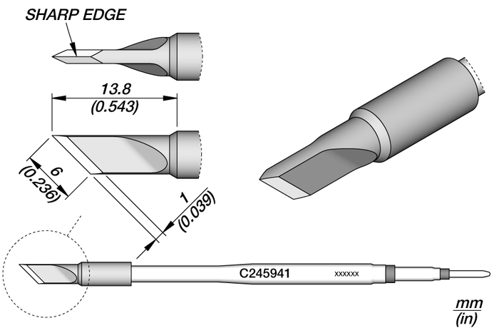 JBC Knife Cartridge 6 x 1