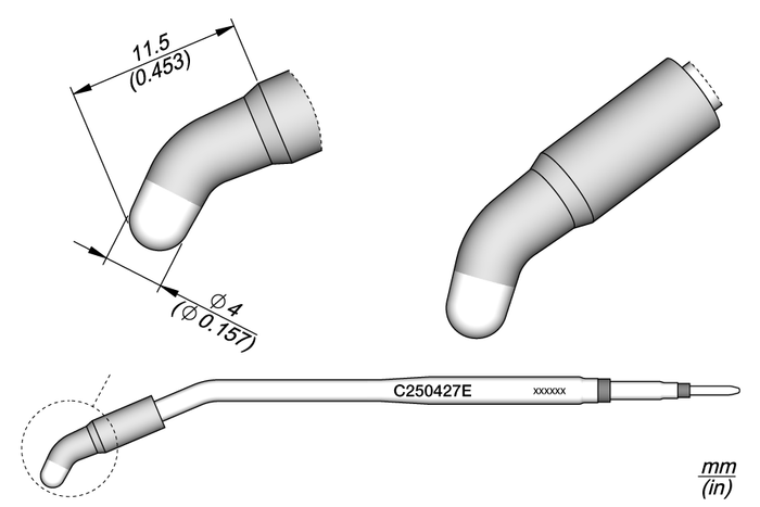 JBC Conical Bent Cartridge Ø 4