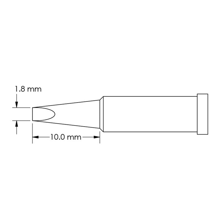 Metcal Chisel Tip (GT4) 1.8 x 10.0mm