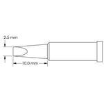Metcal Chisel Tip (GT4) 2.5x10.0mm GT4-CH0025S
