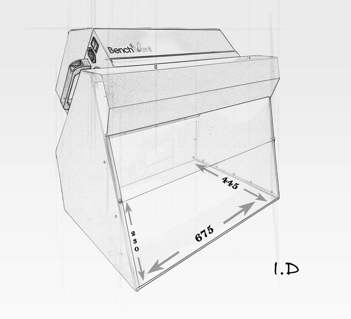 BenchVent Recirculating Fume Cabinet (Hood 570 x 525 x 450) BV660H-C