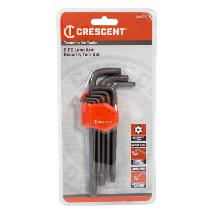 Crescent Torx Security Hex Key Set, 8 Pce