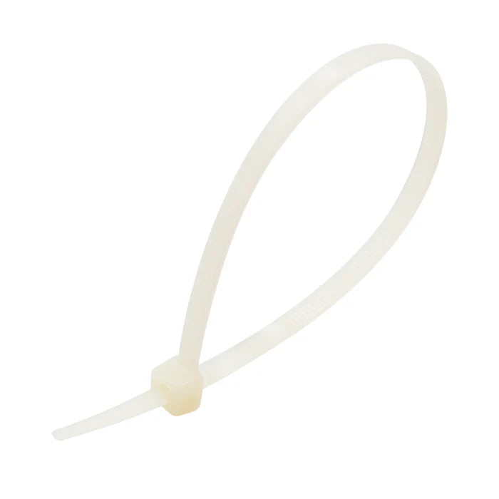 Cable Ties (Nylon) 200mm x 4.8mm Natural 100pk
