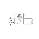 Metcal CVC Soldering Cartridges Chisel Large 5.0mm x 8.0mm LG 30° 500 Series CVC-5CH0050S