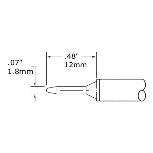 Metcal CVC Soldering Cartridges Conical 1.5mm 500 Series CVC-5CN1208S