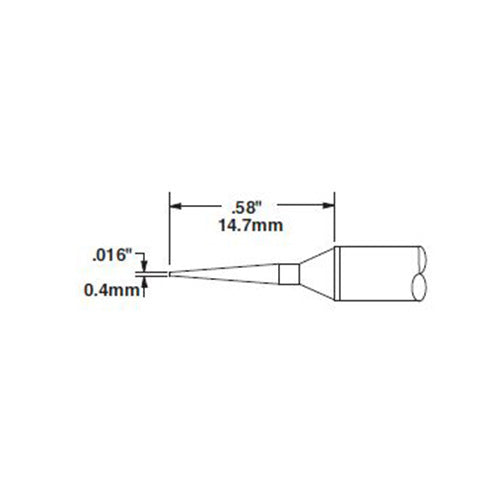 Metcal CVC Soldering Cartridges Conical 0.4mm x 15.0mm LG 500 Series CVC-5CN1504A