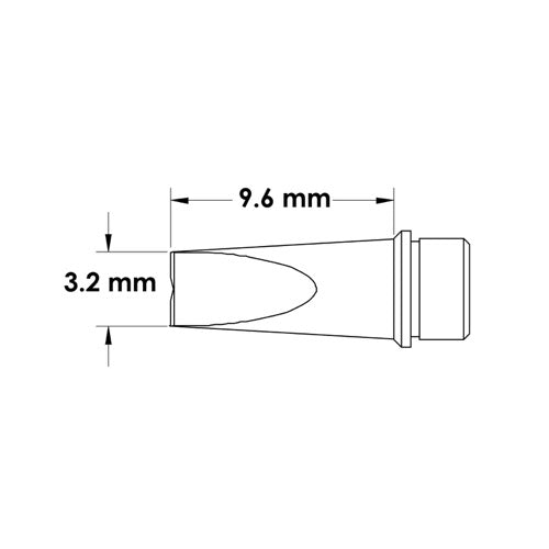 Metcal CVC Soldering Cartridges V-Groove Chisel 3.2mm 500 Series CVC-5VG0032A