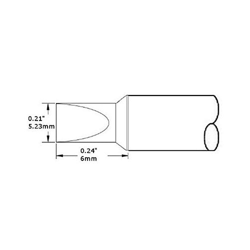 Metcal CVC Soldering Cartridges Chisel 1.8mm x 10.0mm LG 30° LL 600 Series CVC-6CH0018L