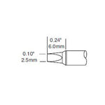 Metcal CVC SolderingPower Cartridge Chisel (W x L) 2.5x6.0mm 700 Series CVC-7CH0025P