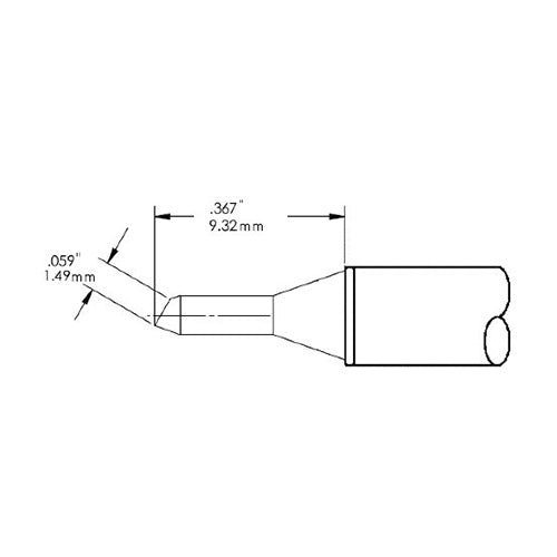 Metcal CVC Soldering Cartridge Bevel 1.5mm 30° 800 Series CVC-8BV4001S