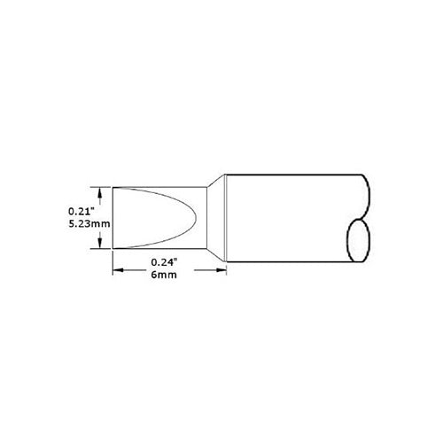 Metcal CVC Soldering Cartridge Chisel Power 5.0mm 800 Series CVC-8CH0050P