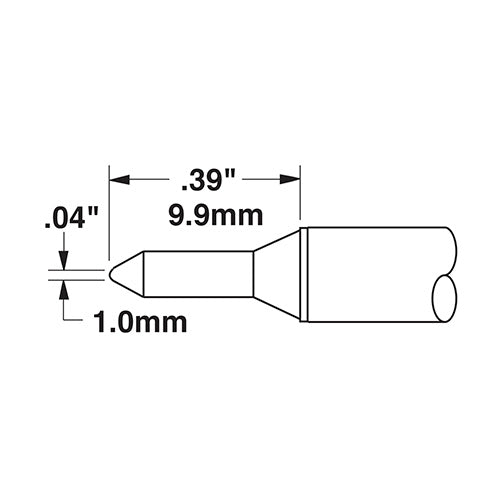 Metcal CVC Soldering Cartridge Conical 1.0mm 800 Series CVC-8CN0010S