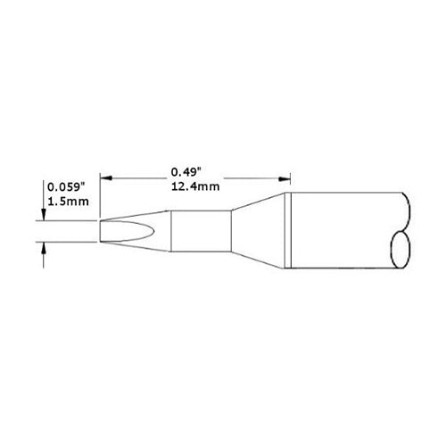 Metcal CVC Soldering Cartridge Chisel Access 1.4mm 900 Series CVC-9CH0015A
