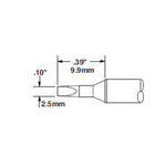 Metcal CVC Soldering Cartridge Chisel 2.5 x 9.9mm 900 Series CVC-9CH0025S