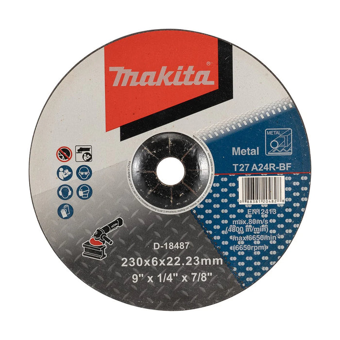 Makita 230 x 6 x 22mm Metal Grinding Disc, 10pk