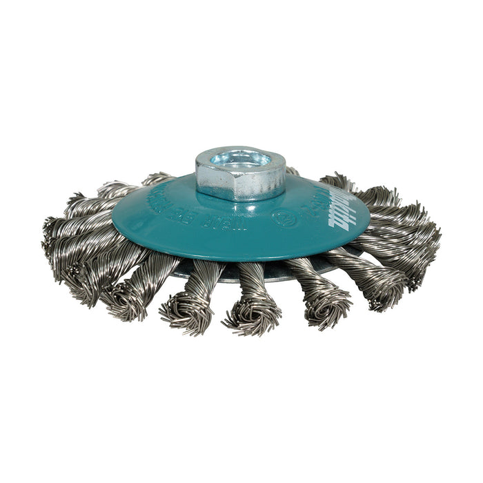 Makita Bevel Brush Twisted Knot 100mm DIA M14 x 2mm D-55407