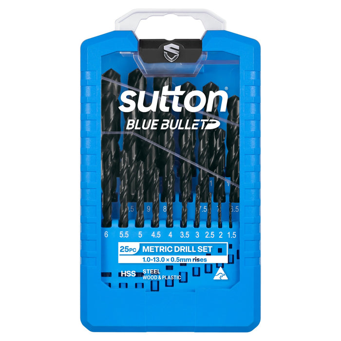 Sutton 25 Piece Metric Blue Bullet Heritage Drill Set