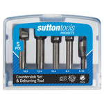 Sutton Countersink Set and Deburring Tool Kit 8.3-16.5mm, 5 Pce