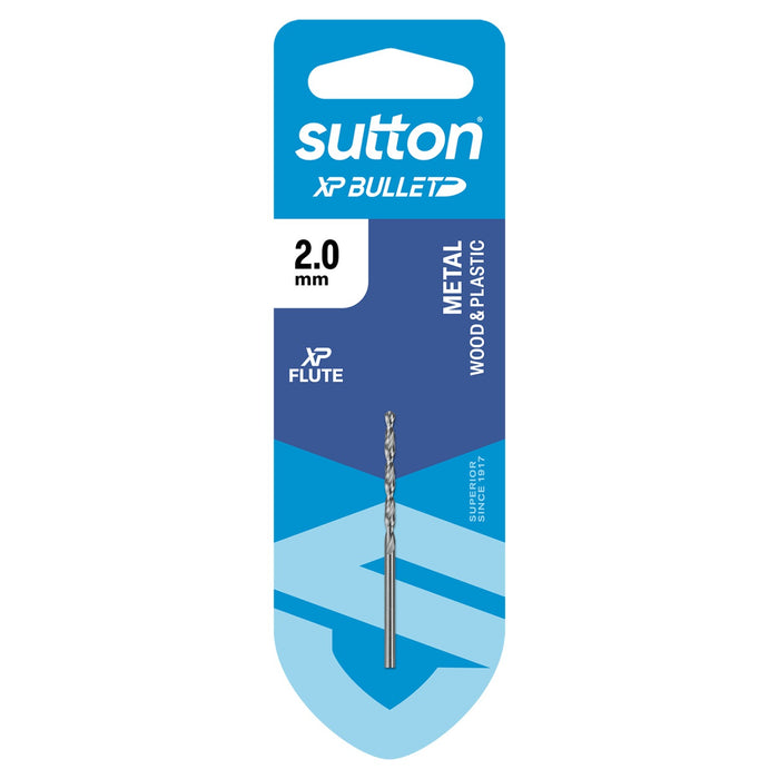 Sutton XP Bullet Jobber Drill Bit Carded 2.0mm D220H0200