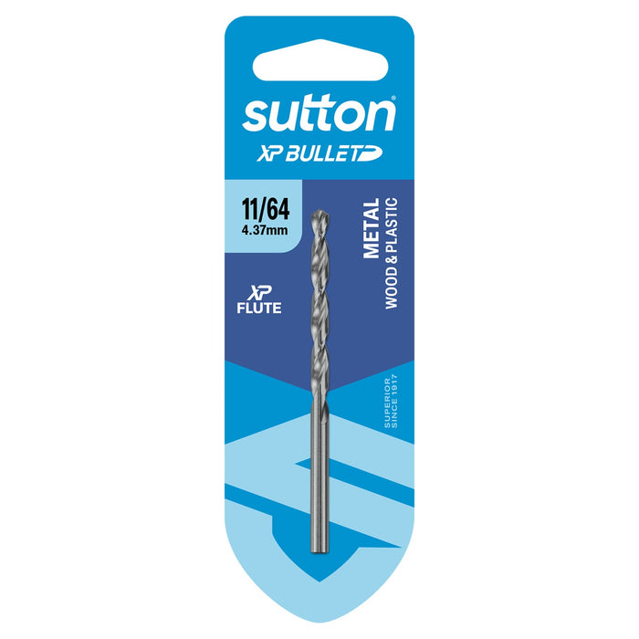 Sutton XP Bullet Jobber Drill Bit Carded 11/64
